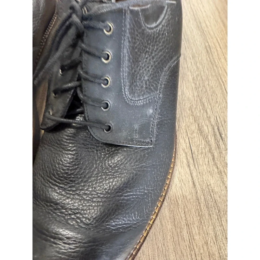 Neil M Mens Black Pebbled Leather Lace‎ Up Dress Shoes USA Made size 13 D